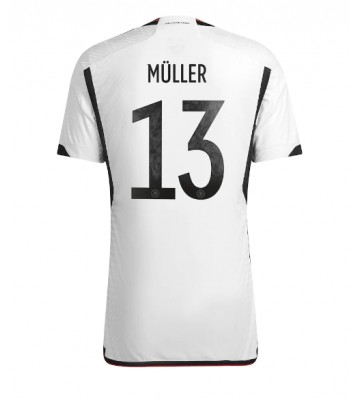 Germany Thomas Muller #13 Replica Home Stadium Shirt World Cup 2022 Short Sleeve